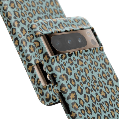Leopard Print Tough Phone Case - Blue Cheetah Protective Cover