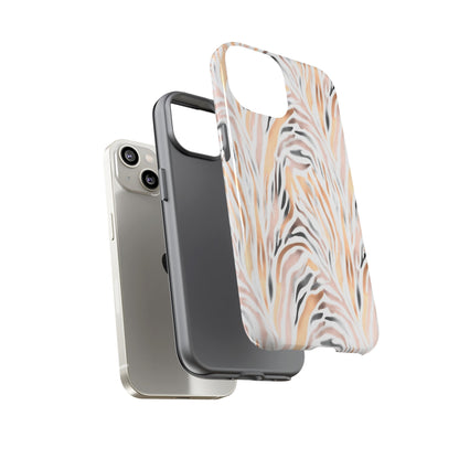 Tough Case — Neutral Watercolor Tiger Stripe Phone Case