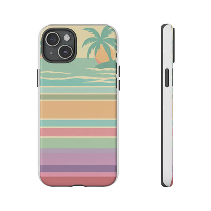 Tough Case — Retro Pastel Sunset Palm Tree Phone Case