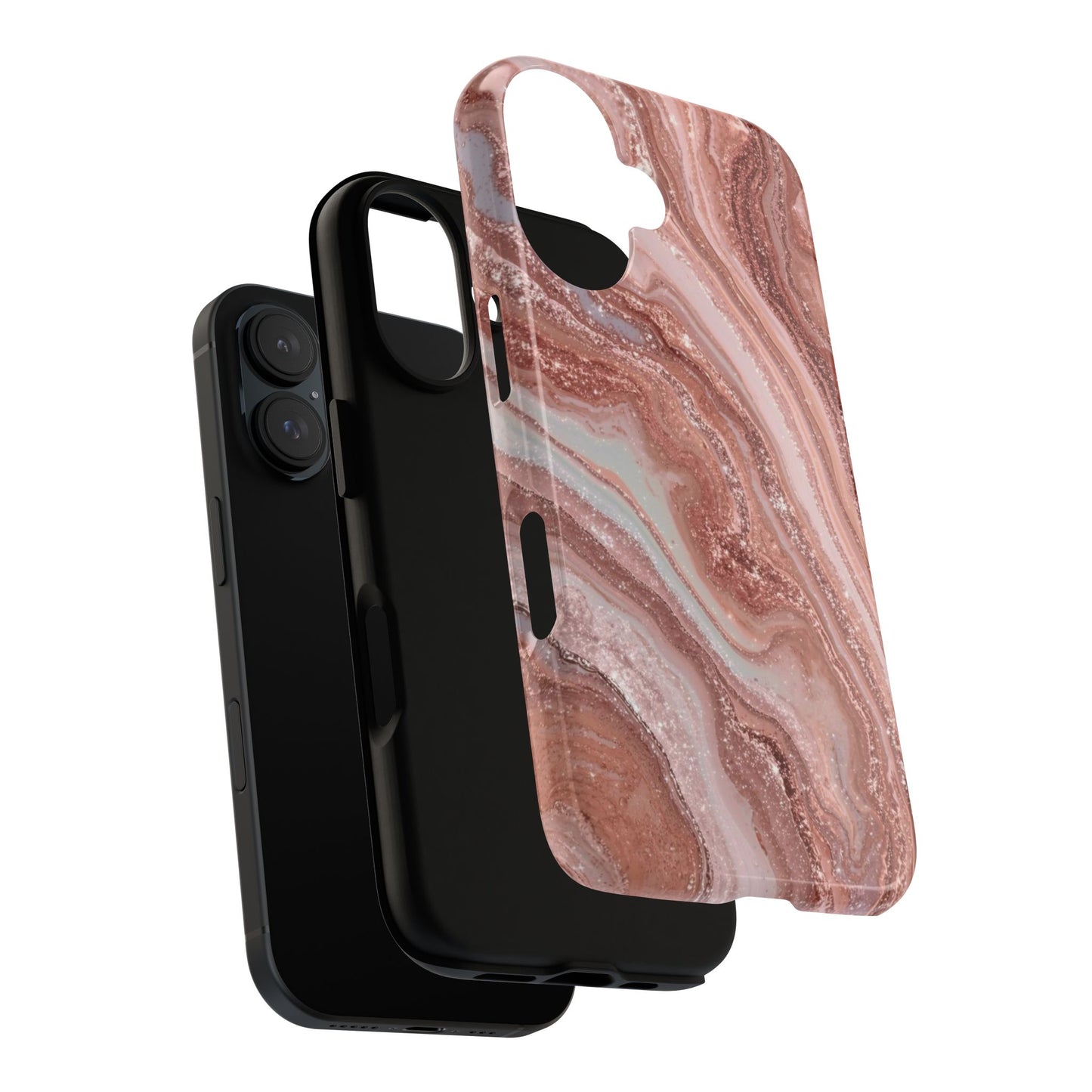 Rose Gold Marble Tough Phone Case
