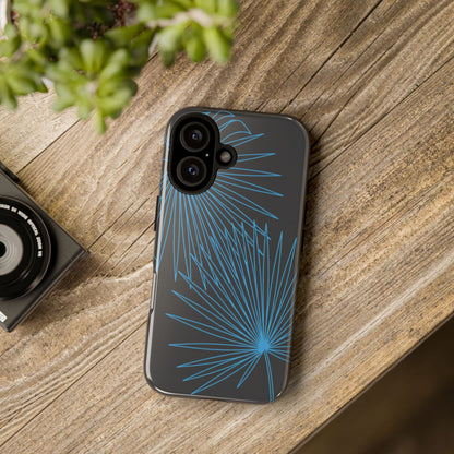 Blue Dandelion Burst Tough Phone Case — Protective Floral iPhone Cover