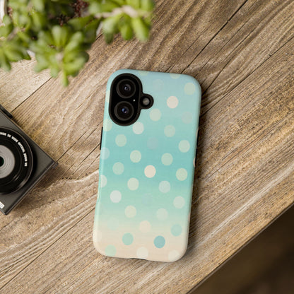 Abstract Palm Tough Phone Case — Minimal Coastal Blue Protective Cover