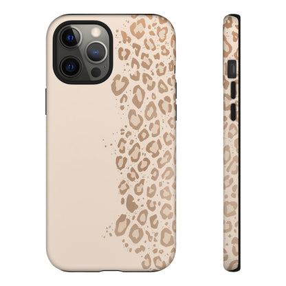 Phone Case – Beige Leopard Print Protective Cover