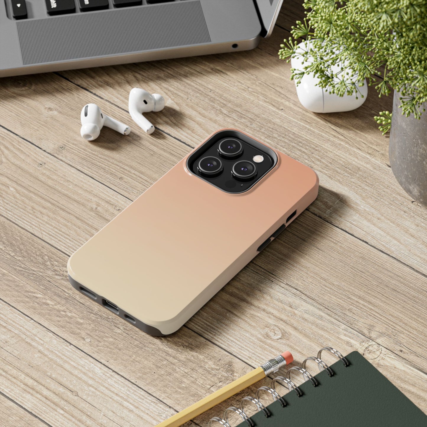 Gradient Tough Phone Case — Peach Ombre Protective Cover