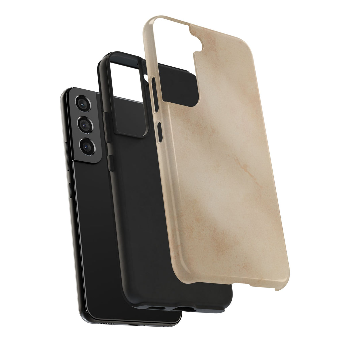 Tough Phone Case — Vintage Beige Marble Protective Phone Cover