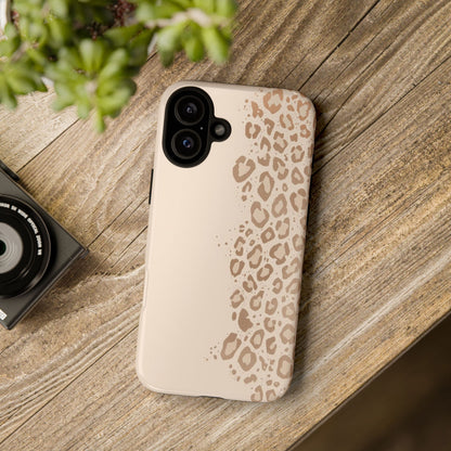 Phone Case – Beige Leopard Print Protective Cover