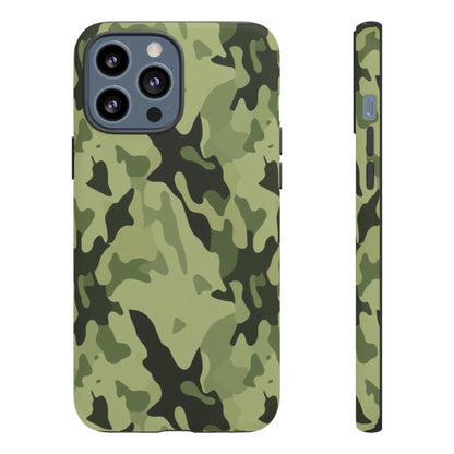 Camo Tough Phone Case — Military Green Protective iPhone Cover