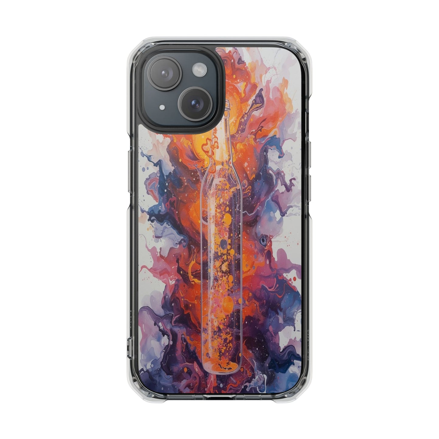 Clear Magnetic Impact Phone Case — Vibrant Abstract Swirl Design