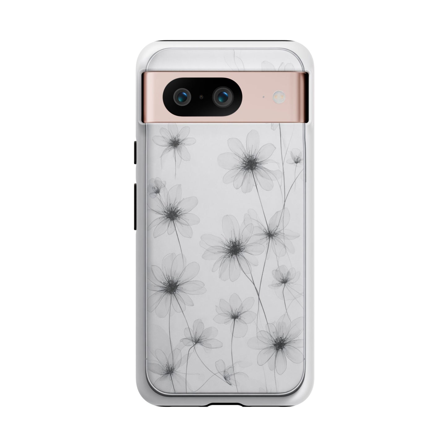Tough Case — Black & White Floral Tough Phone Case