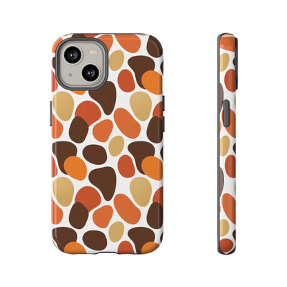 Phone Case — Retro Pebble Pattern in Warm Autumn Colors