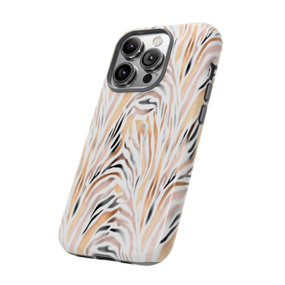 Tough Case — Neutral Watercolor Tiger Stripe Phone Case