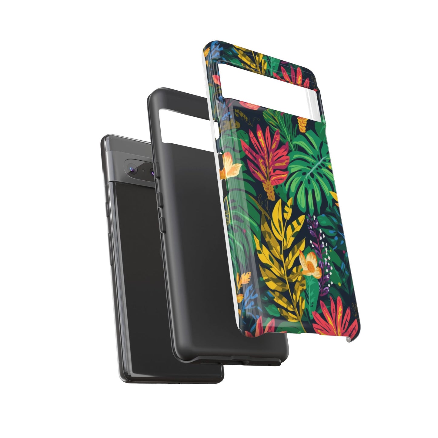 Tropical Floral Phone Case — Vibrant Jungle Leaf Protective Cover