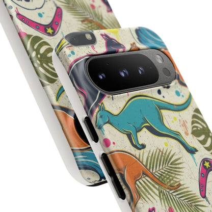 Tough Cases — Colorful Surfing Kangaroo Phone Case