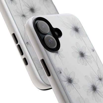 Tough Case — Black & White Floral Tough Phone Case