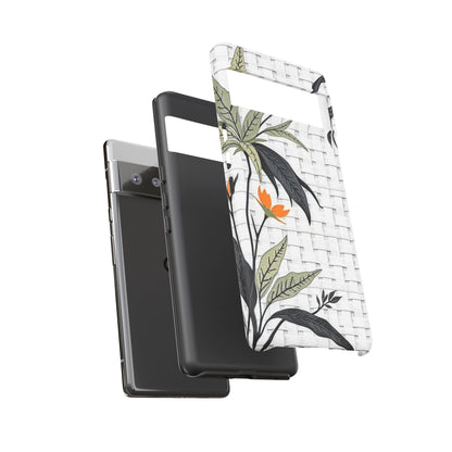 Floral Woven Tough Phone Case — Protective Botanical iPhone Cover
