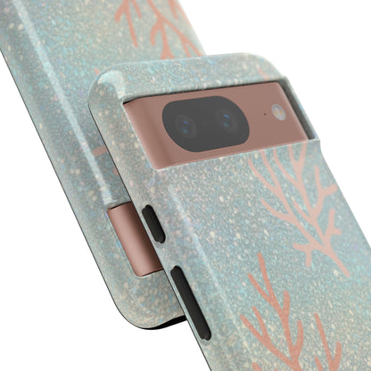 Seafoam Sparkle Phone Case – Coral & Seashell Tough Case