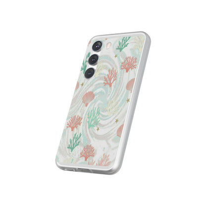 Pastel Seashell Phone Case — Coral Reef Wave iPhone Cover