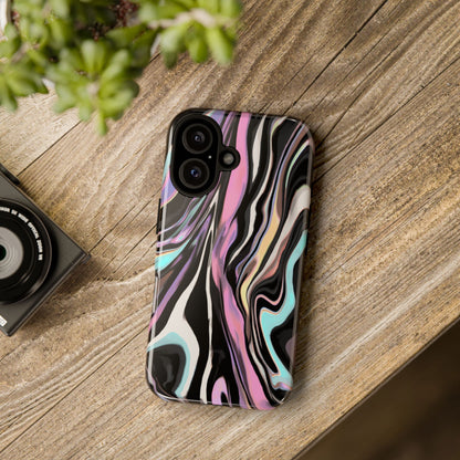 Abstract Marble Tough Phone Case — Pastel Swirl Protective Cover