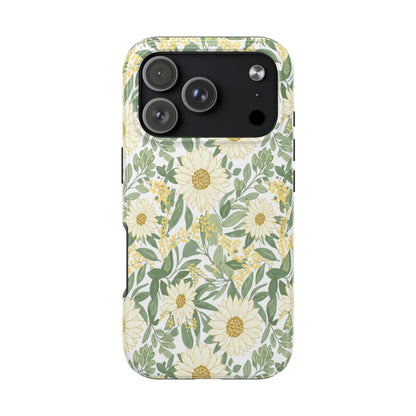 Daisy Meadow Tough Phone Case — Floral Protective Phone Cover