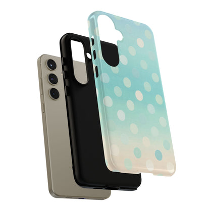 Abstract Palm Tough Phone Case — Minimal Coastal Blue Protective Cover
