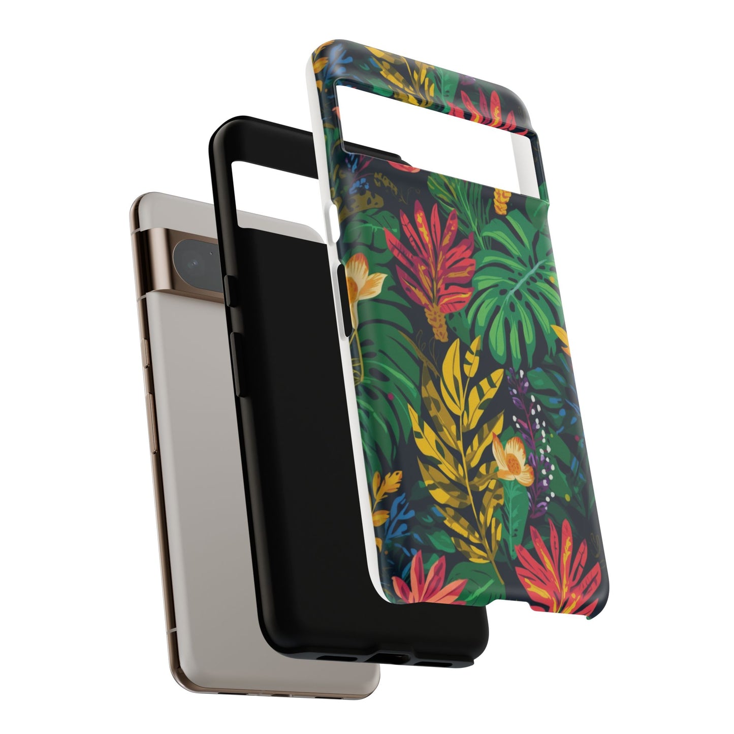 Tropical Floral Phone Case — Vibrant Jungle Leaf Protective Cover