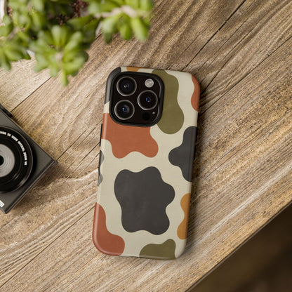 Retro Abstract Camouflage Phone Case — Earth Tone Tough Case