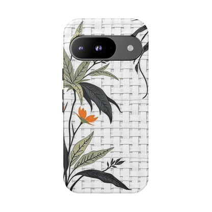 Floral Woven Tough Phone Case — Protective Botanical iPhone Cover