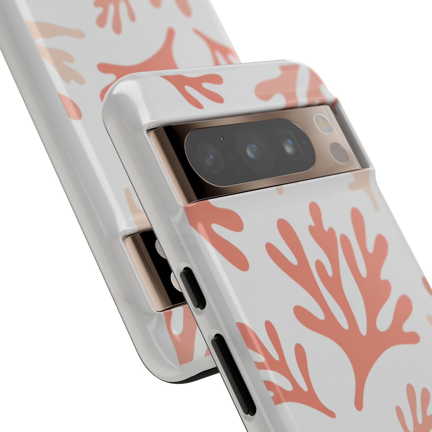 Coral Reef Pattern Tough Phone Case — Pink Beachy Protective Cover