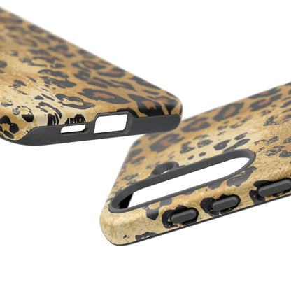 Leopard Print Tough Phone Case — Durable Protective iPhone Cover