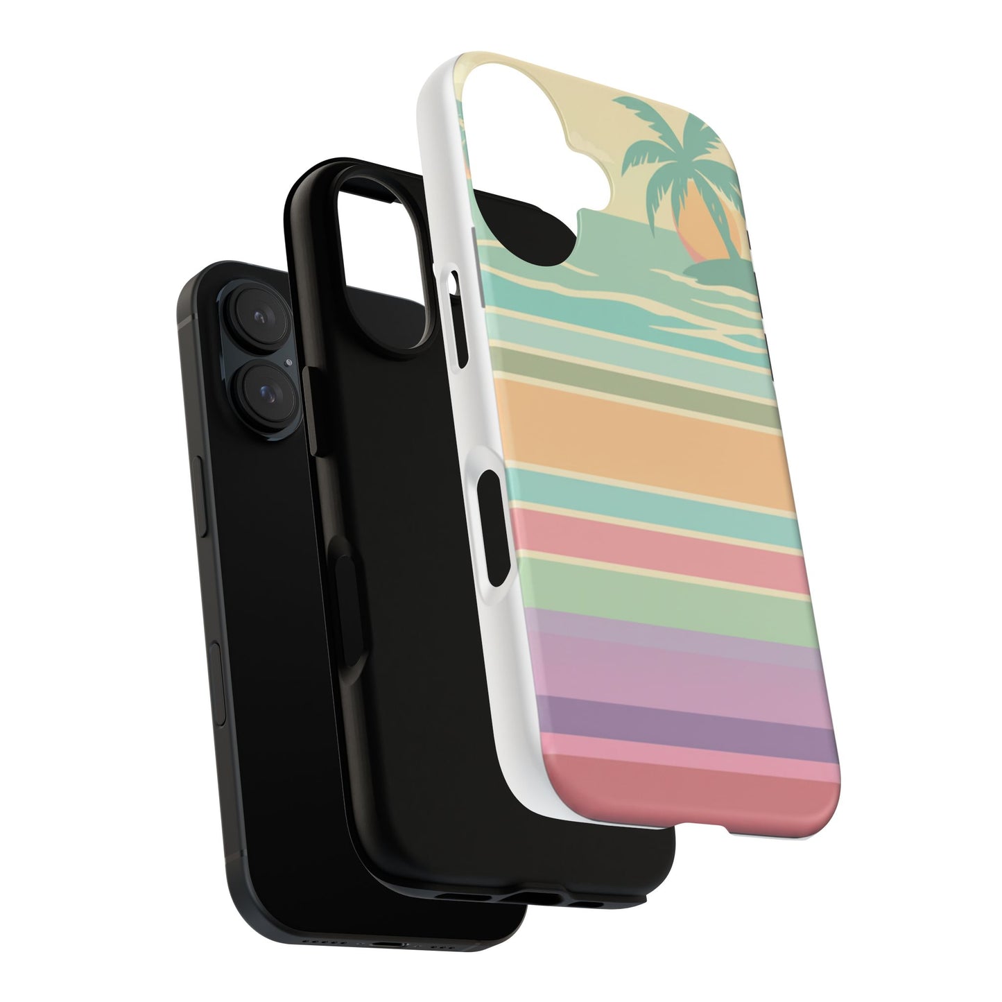 Tough Case — Retro Pastel Sunset Palm Tree Phone Case
