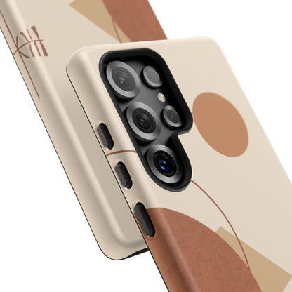 Abstract Earth Tones Phone Case — Minimal Geometric Design