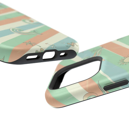 Magnetic Impact-Resistant Phone Case — Retro Surf Stripes