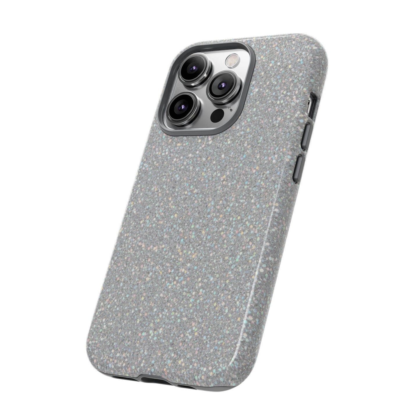 Glitter Silver Tough Phone Case — Sparkling Protective Phone Case