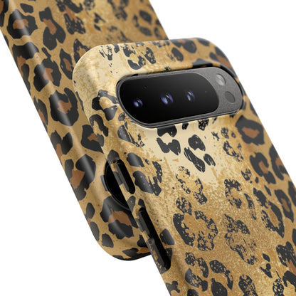 Leopard Print Tough Phone Case — Durable Protective iPhone Cover