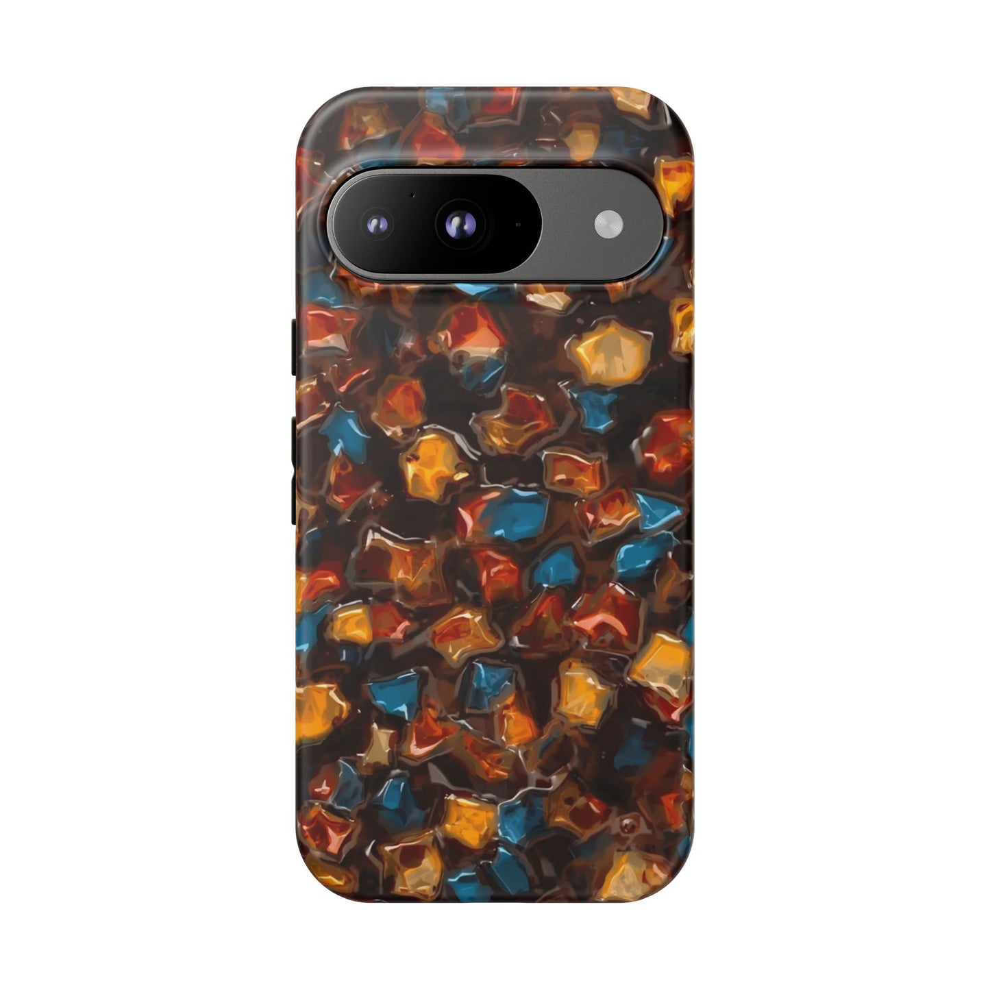 Phone Case - Amber Tortoiseshell Mosaic Protective Cover