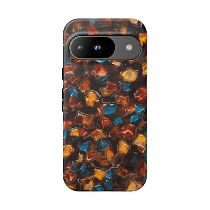 Phone Case - Amber Tortoiseshell Mosaic Protective Cover