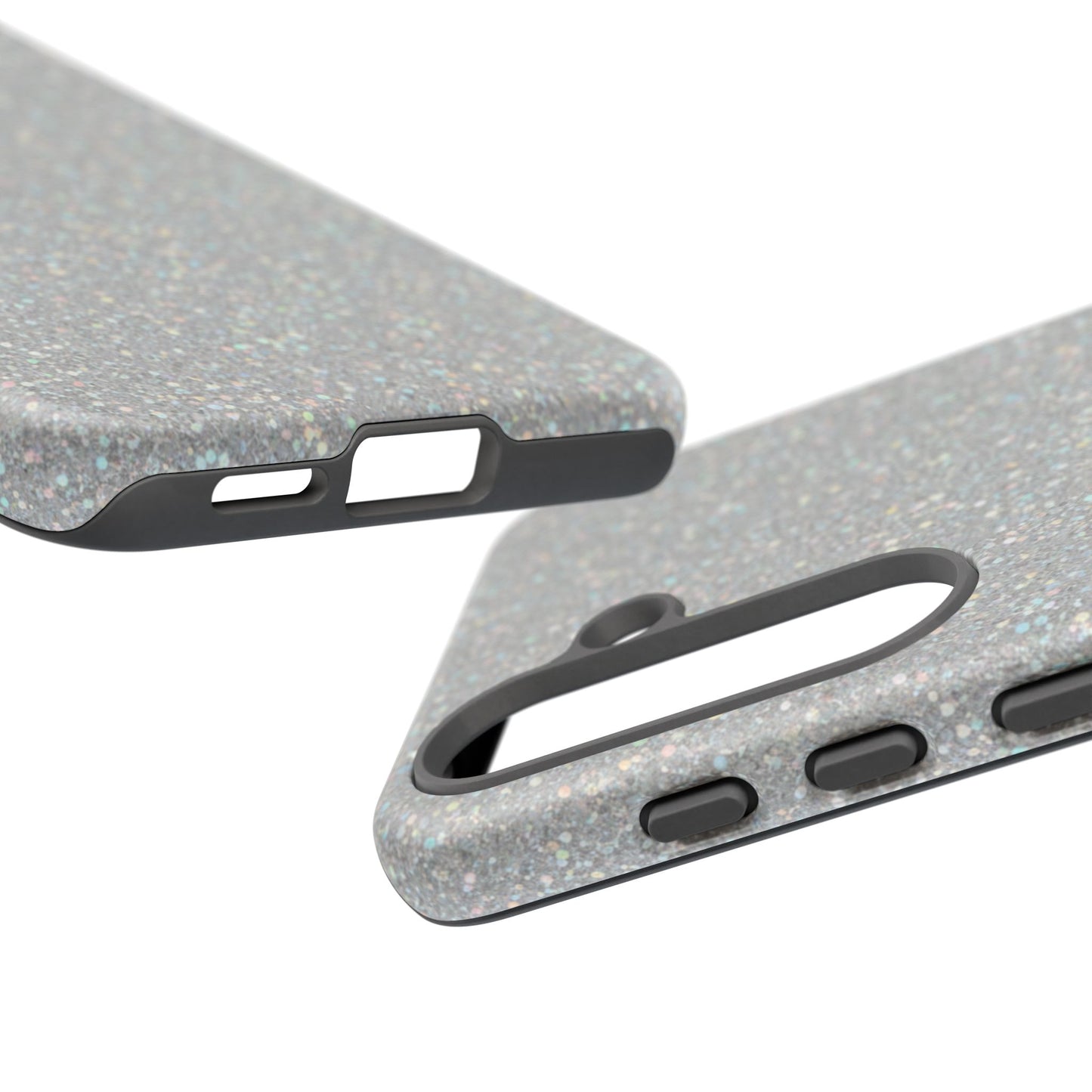 Glitter Silver Tough Phone Case — Sparkling Protective Phone Case