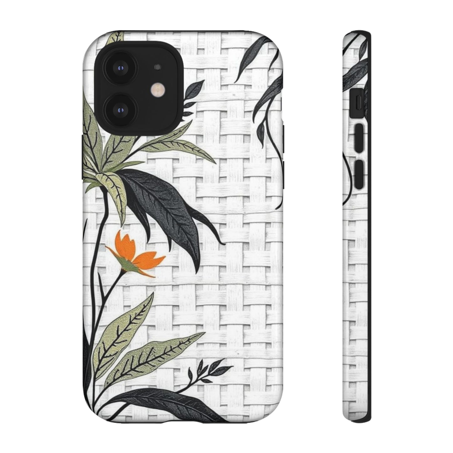 Floral Woven Tough Phone Case — Protective Botanical iPhone Cover