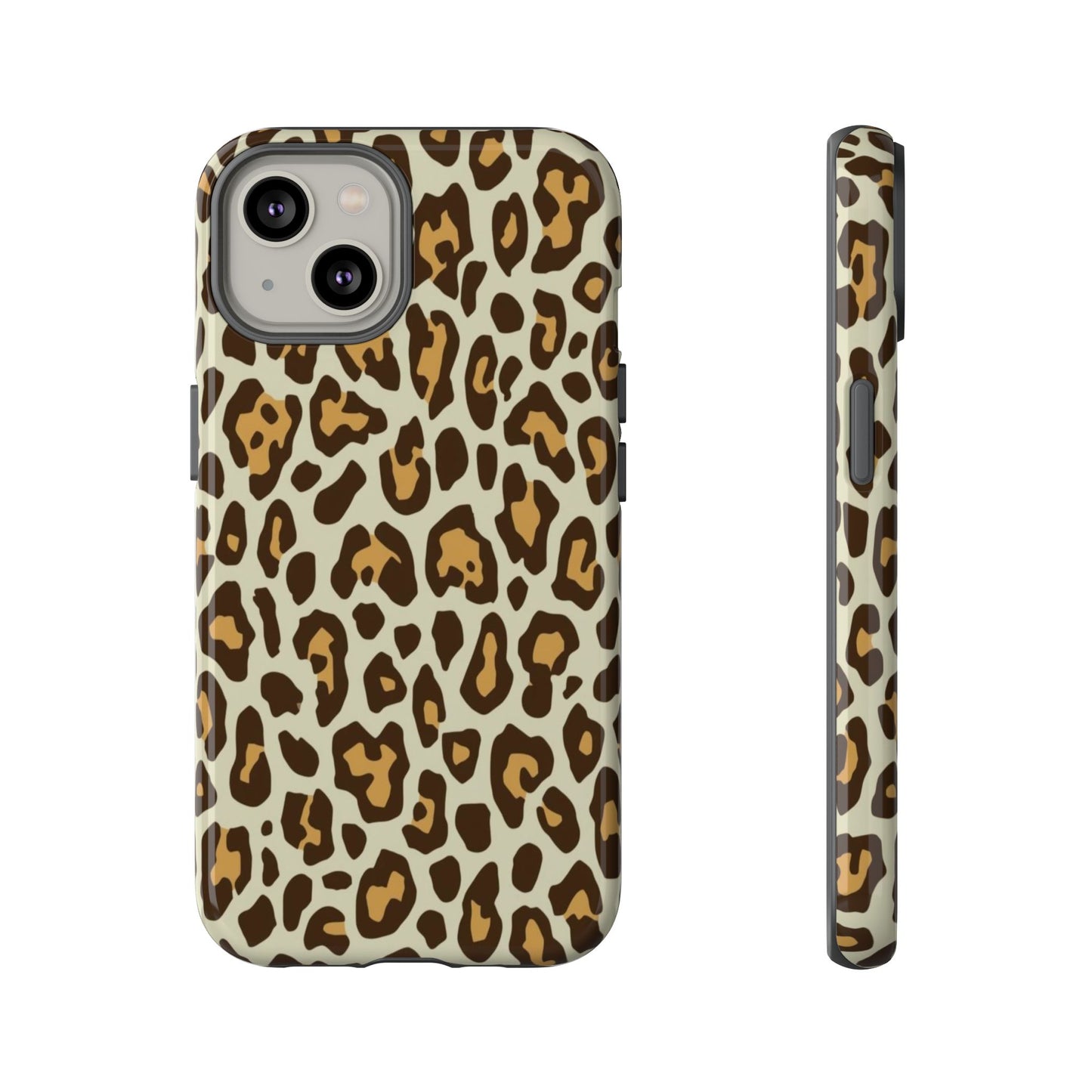 Leopard Print Tough Phone Case — Durable Protective Animal Print Case