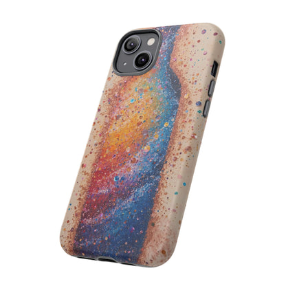 Galaxy Bottle Tough Phone Case — Colorful Nebula Splash iPhone Cover