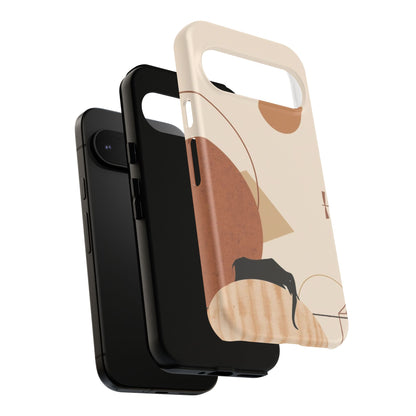 Abstract Earth Tones Phone Case — Minimal Geometric Design