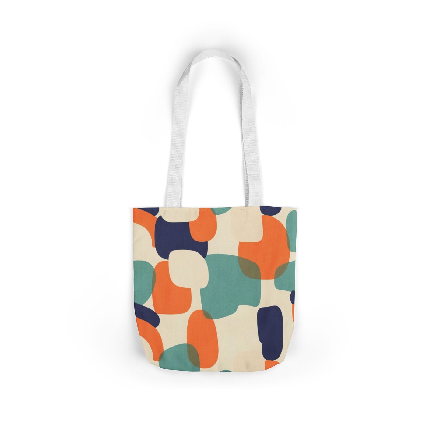 Abstract Color Block Canvas Tote — Modern Patterned Everyday Bag