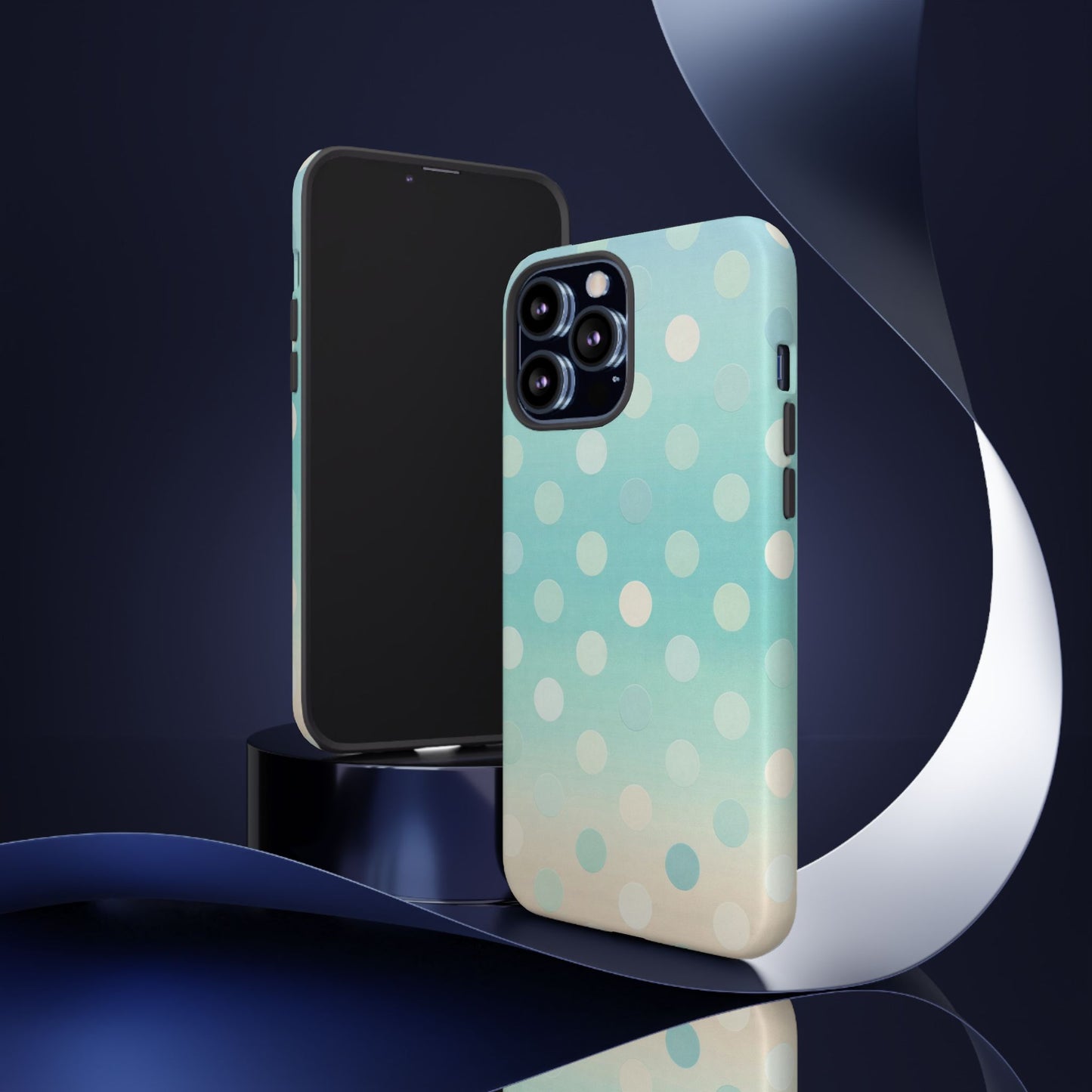 Abstract Palm Tough Phone Case — Minimal Coastal Blue Protective Cover