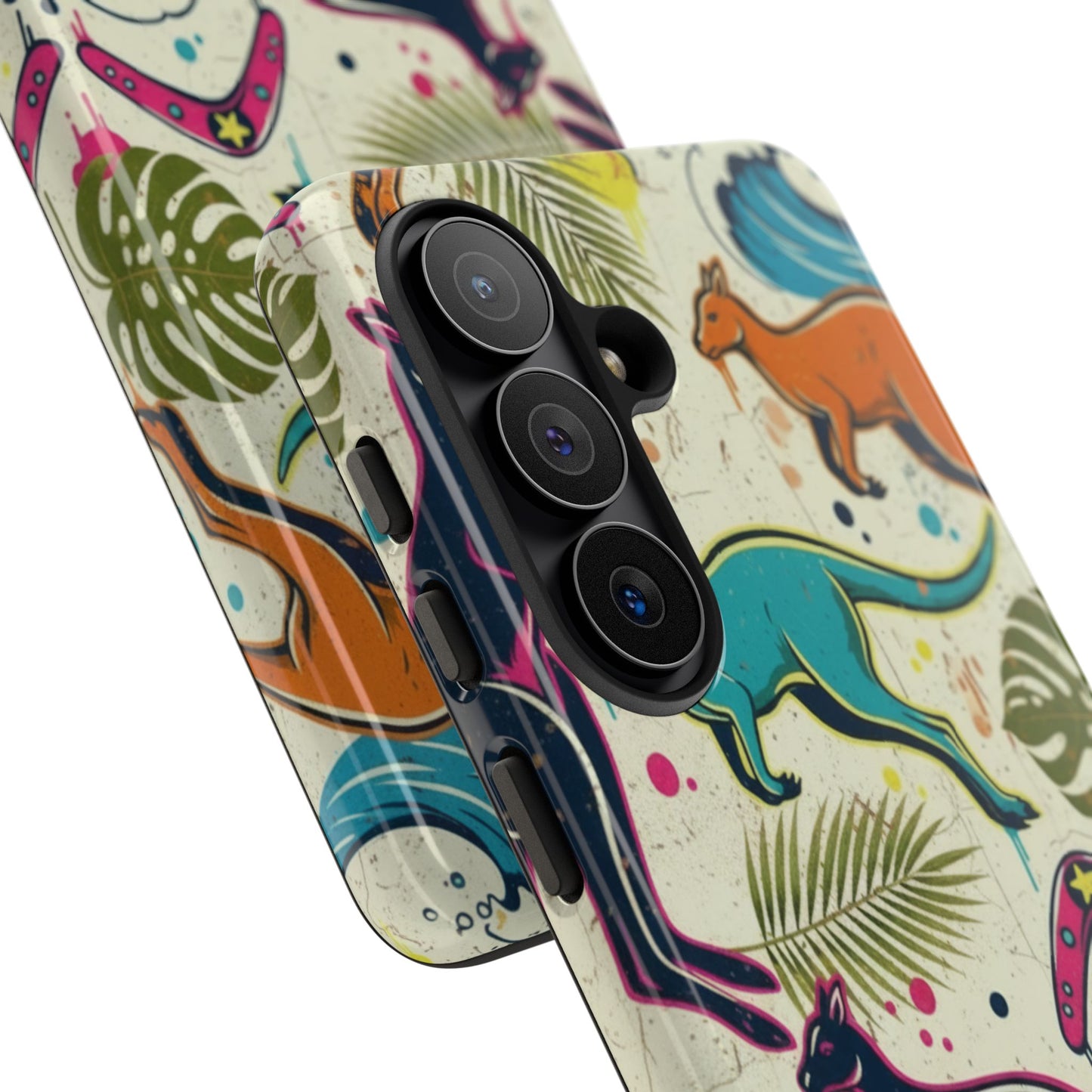 Tough Cases — Colorful Surfing Kangaroo Phone Case