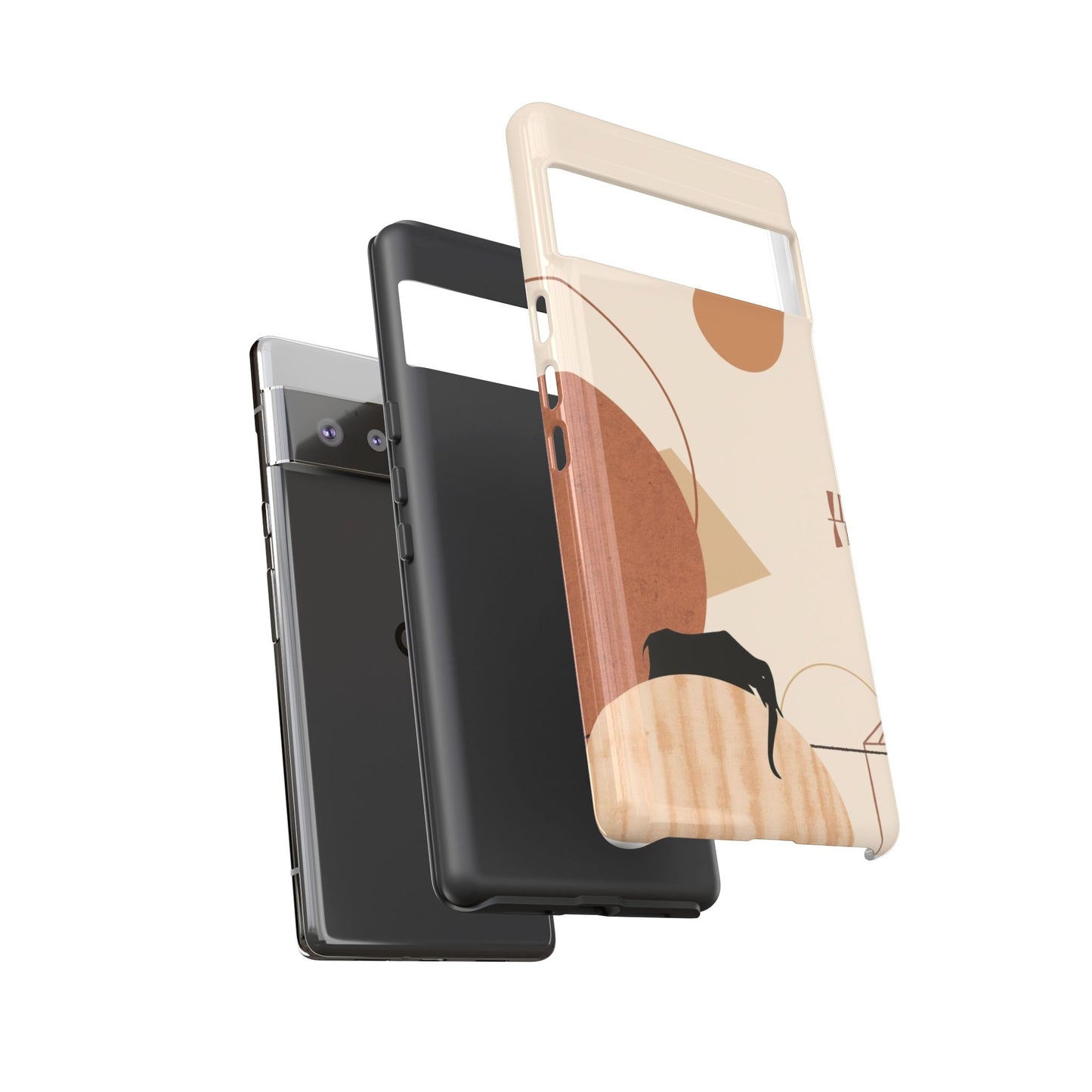 Abstract Earth Tones Phone Case — Minimal Geometric Design