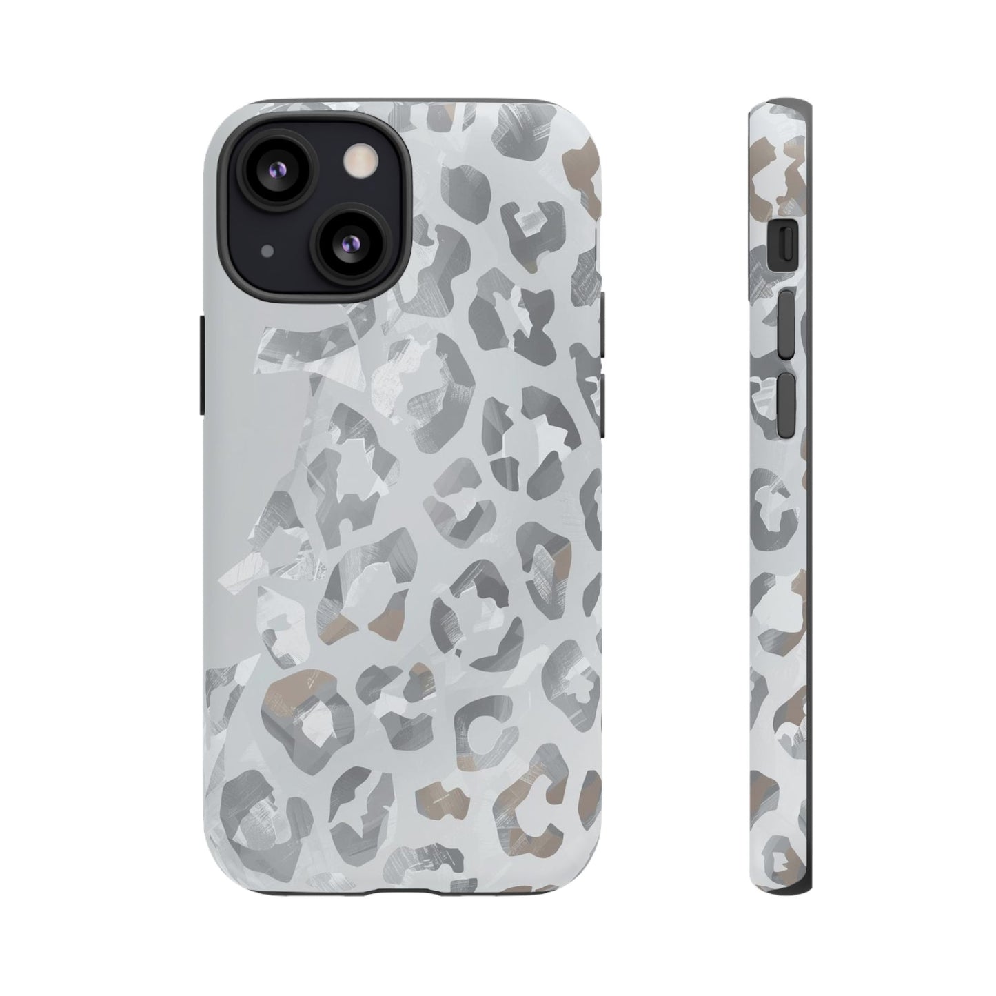 Silver Leopard Tough Phone Case