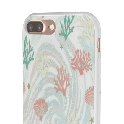 Pastel Seashell Phone Case — Coral Reef Wave iPhone Cover