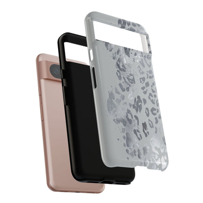 Gray Leopard Print Tough Phone Case