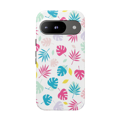 Tropical Leaf Phone Case — Colorful Pastel Monstera & Palm iPhone Case