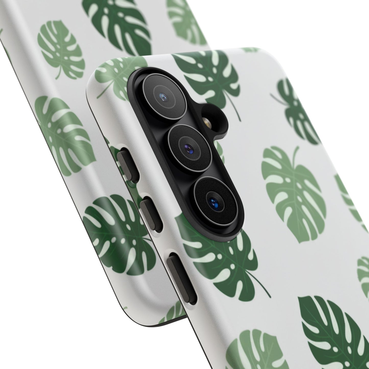 Monstera Leaf Phone Case — Tropical Green Pattern Tough Case